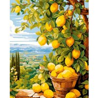 Lemon Tree in Tuscany - Mediterranean Landscape Art Print Colorful Orchard With Scenic View Hand-Drawn Digital Artwork Lemon Tree in Tuscany - Mediterranean Landscape Art Print Colorful Orchard With Scenic View Hand-Drawn Digital Artwork von merrbluestudio