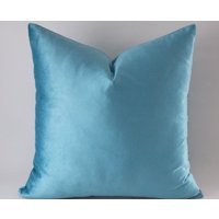 Blauer Metallic Samt Kissenbezug Dekokissen von mertakkul