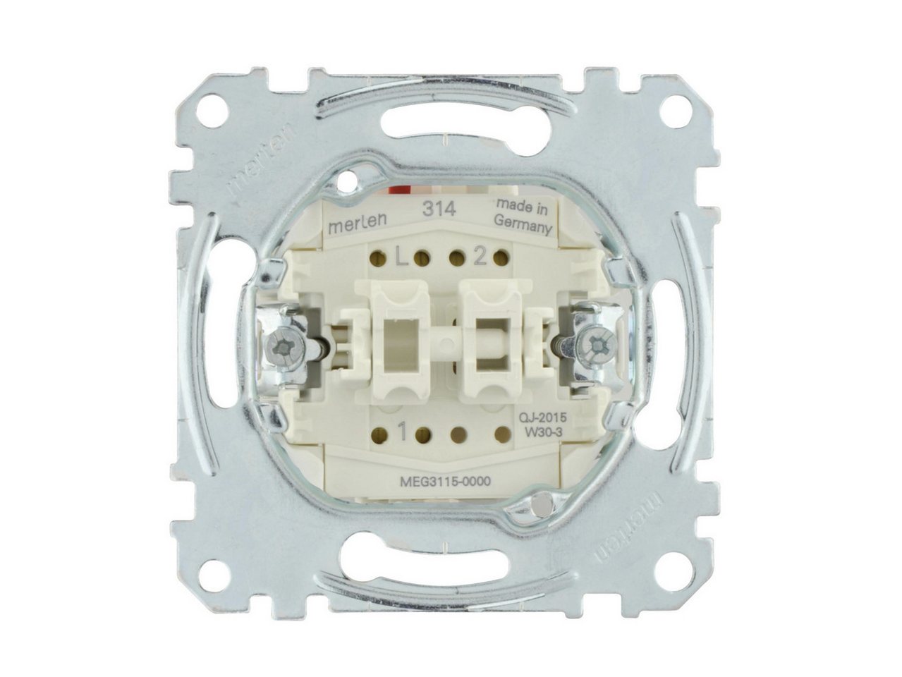 merten Aufputz-Steckdose Merten Serienschaltereinsatz für 2 Wippen von merten
