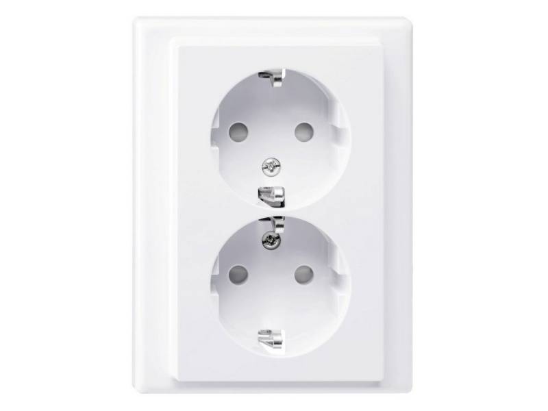 merten Gips-Kalk-Putz Merten Doppel-Steckdose System M, aktivweiß merten Gips-Kalk-Putz Merten Doppel-Steckdose System M, aktivweiß von merten