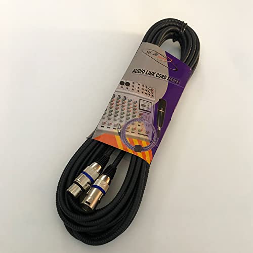XLR3FV- XLR3MV montiertes Kabel mit Metallschutzhülle, 3 m von meshopweb