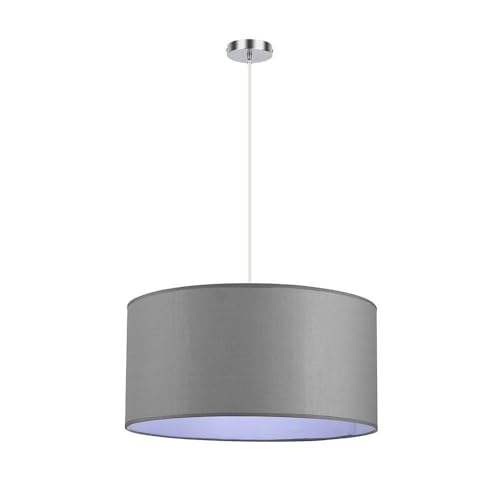 Pendelleuchte Chrom und Grau, 3-flammig, E27, Maße: 50 x 50 cm. Entwickelt, um moderne und stilvolle Räume zu beleuchten. von meshumi