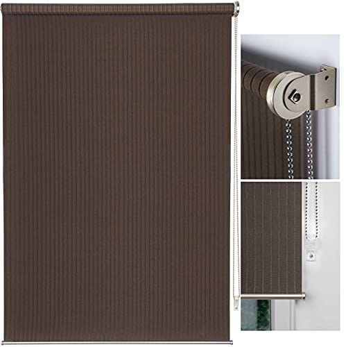 metablo Tageslicht-Rollo zum Bohren an Wand oder Decke Sichtschutzrollo Sonnenschutz Seitenzugrollo für Fenster oder Tür inklusive Beschwerer Blickdicht Braun 180x160 cm metablo Tageslicht-Rollo zum Bohren an Wand oder Decke Sichtschutzrollo Sonnenschutz Seitenzugrollo für Fenster oder Tür inklusive Beschwerer Blickdicht Braun 180x160 cm von metablo