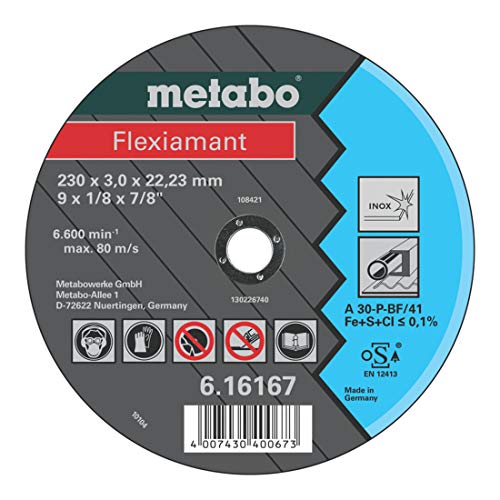 METABO 616738000 - Flexiamant Edelstahlscheibe Qualität A-30-P 125 x 2,5 mm von metabo