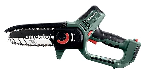 Metabo Akku Gehölzsäge (Holzsäge mit Akku/Ladegerät, kleine Kettensäge 15 cm, in Werkzeugtasche, Gartensäge) 600856500 von metabo