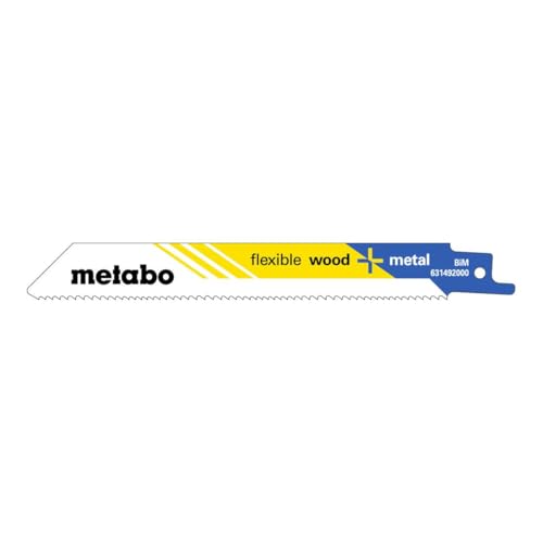 Metabo Säbelsägeblätter "flexible wood + metal" 150 x 0,9 mm, BiM, 1,8-2,6 mm/ 10-14 TPI 5 Stk von metabo