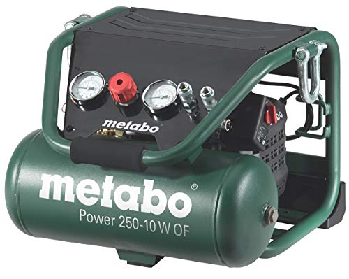 Metabo Kompressor Power Power 250-10 W OF (601544000) Karton, Ansaugleistung: 220 l/min, Füllleistung: 120 l/min, Effektive Liefermenge (bei 80% max. Druck): 100 l/min, 52 x 55 x 48 cm von metabo