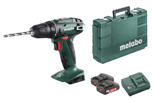 metabo Akku-Bohrschrauber BS 18-18V - 48 Nm Drehmoment, LED-Licht, Gürtelhaken - Kompakt & kraftvoll - Profi Akkuschrauber für Holz & Metall - Inkl. 2 x 1.5 Ah LiPOWER Akkus, Ladegerät und Koffer metabo Akku-Bohrschrauber BS 18-18V - 48 Nm Drehmoment, LED-Licht, Gürtelhaken - Kompakt & kraftvoll - Profi Akkuschrauber für Holz & Metall - Inkl. 2 x 1.5 Ah LiPOWER Akkus, Ladegerät und Koffer von metabo