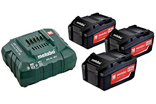 Metabo 685049000 Basic-Set 4.0 Ah, 18 V 3 x 4.0Ah Batteries von metabo