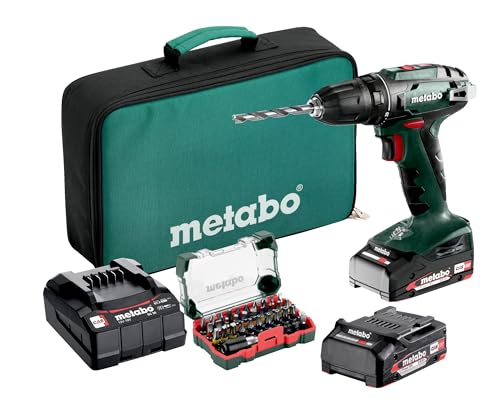 Metabo Akku-Bohrschrauber BS 18 – 602207930 – 18 V – Mit 32-teiliger Bit-Box – Inklusive zwei Akkus und Ladegerät Metabo Akku-Bohrschrauber BS 18 – 602207930 – 18 V – Mit 32-teiliger Bit-Box – Inklusive zwei Akkus und Ladegerät von metabo