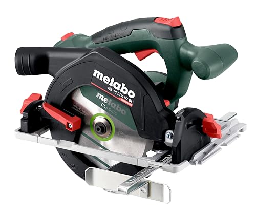 Metabo Akku-Handkreissäge KS 18 LTX 57 BL, ohne AKKU, mit Brushless-Motor, Auslaufbremse, mit MetaBox 340, Leerlaufdrehzahl 5000 /min 611857840 von metabo