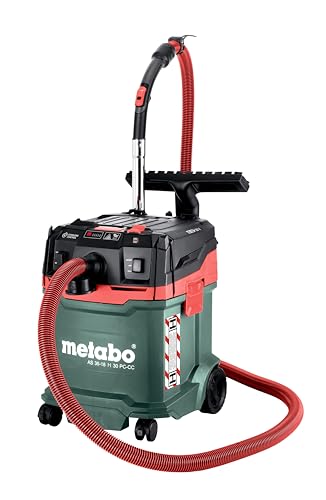 Metabo Akku-Sauger AS 36-18 H 30 PC-CC 18 V, Staubklasse H, mit Boost-Modus, ohne AKKU, Saugstopp beim Nasssaugen, Quick-System, Nass- und Trockensauger 602075850, Grün von metabo