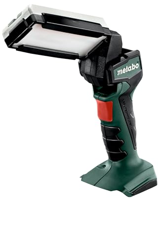 metabo Akku-Stablampe SLA 14.4-18 LED – 600370000 – Kraftvolles und gleichmäßiges Arbeitslicht mit praktischem Aufhängehaken – Ohne Akku und Ladegerät von metabo