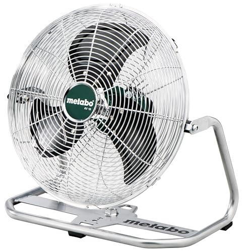 metabo Akku-Ventilator AV 18 – 606176850 – 18 V – Ventilator mit einstellbarer Luftgeschwindigkeit und 7 Stunden Akkulaufzeit – Ohne Akku und Ladegerät von metabo