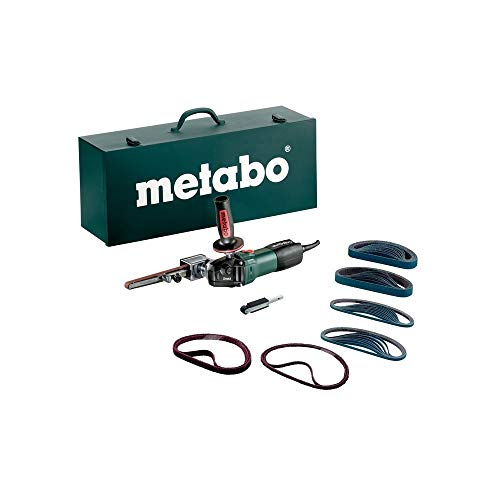 Metabo Bandfeile BFE 9-20 Set (602244500) Stahlblech-Tragkasten, Nennaufnahmeleistung: 950 W, Abgabeleistung: 510 W, Bandgeschwindigkeit Leerlauf: 9 - 20 m/s von metabo