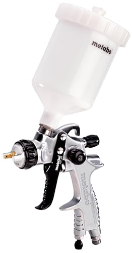 metabo Druckluft-Farbspritzpistole FSP 600 LVLP - 1.6 bar, 136 l/min - Edelstahl-Düsensatz, geringes Overspray, hohe Präzision, einfach zu reinigen - Für wasserlösliche & lösemittelhaltige Materialien von metabo