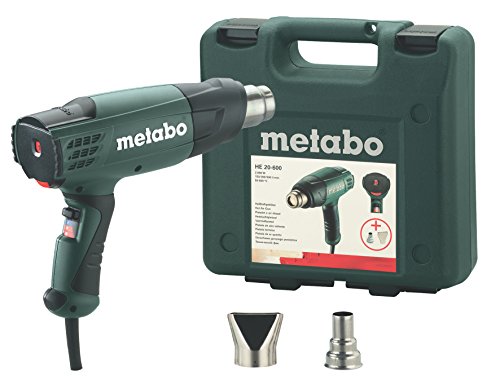 Metabo Heißluftgebläse HE 20-600 (602060500) Kunststoffkoffer, Luftmenge: 150 / 300 / 500 l/min, Anzahl Luftmengenstufen: 3 , Lufttemperatur: 50 - 600 °C von metabo