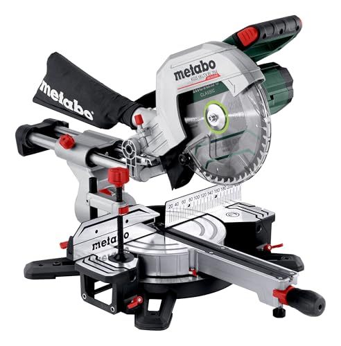 metabo Akku-Kappsäge KGS 18 LTX BL 254-18 V, 254 mm Sägeblatt, 4000/min Leerlaufdrehzahl - Brushless Motor, Präzisions-Schnittlinie, große Schnittkapazität, robuste Bauweise - Für Holz und Metall von metabo