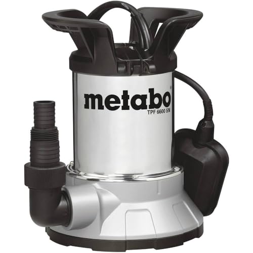 Metabo Klarwasser-Tauchpumpe TPF 6600 SN (0250660006) Karton, Nennaufnahmeleistung: 450 W, Max. Fördermenge: 6600 l/h, Max. Förderhöhe: 6 m von metabo