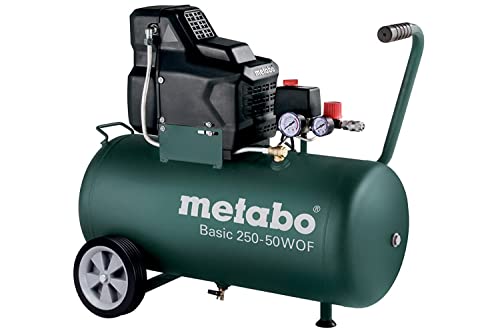 Metabo Kompressor Basic Basic 250-50 W OF (601535000) Karton, Ansaugleistung: 220 l/min, Füllleistung: 120 l/min, Effektive Liefermenge (bei 80% max. Druck): 100 l/min von metabo