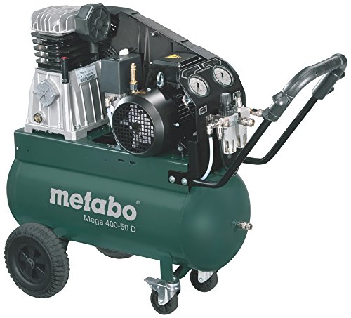 Metabo Kompressor Mega Mega 400-50 D (601537000) Karton, Ansaugleistung: 400 l/min, Füllleistung: 300 l/min, Effektive Liefermenge (bei 80% max. Druck): 260 l/min von metabo