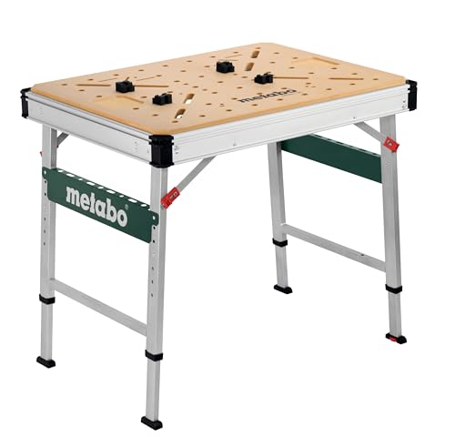 Metabo Multifunktionstisch MWB 100 I Klappbare Werkbank Dank Klappmechanismus inkl. Transporthandgriffe I Standbeine höhenverstellbar Metabo Multifunktionstisch MWB 100 I Klappbare Werkbank Dank Klappmechanismus inkl. Transporthandgriffe I Standbeine höhenverstellbar von metabo
