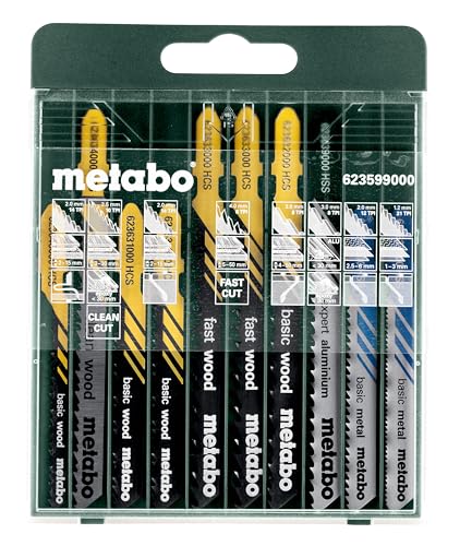 Metabo Stichsägeblattsortiment - SP – 623599000 – Für Holz, Metall und Kunststoff – 10-teilig von metabo