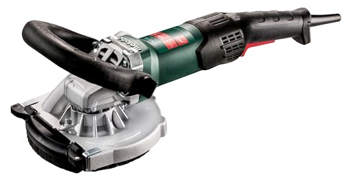 metabo Renovierungsschleifer RSEV 19-125 RT - 1900 W, 125 mm Schleiftopf-Ø - Für Beton, Stein, Putz, hohe Leistung, ergonomisch, langlebig - Inkl. Diamantschleiftopf, Kunststoffkoffer und Zubehör von metabo