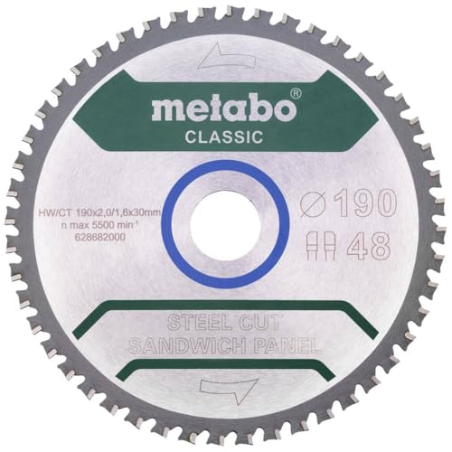 Metabo 628682000 Kreissägeblatt 190 x 30 mm Zähneanzahl: 48 1 St. von metabo