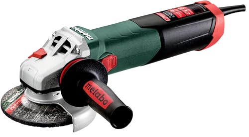 metabo Winkelschleifer WEV 19-125 Q M-Brush - 1900 W, 125 mm Scheiben-Ø, 11.000 U/min - Mit Drehzahlregelung, M-Brush Technologie, Marathon-Motor, Quick System, Vibrationsdämpfung, Sicherheitskupplung von metabo