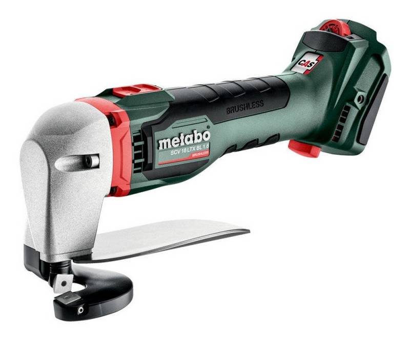 metabo Akku-Blechschere SCV 18 LTX BL 1.6, 18 in V, Ohne Akku im MetaLoc Koffer von metabo