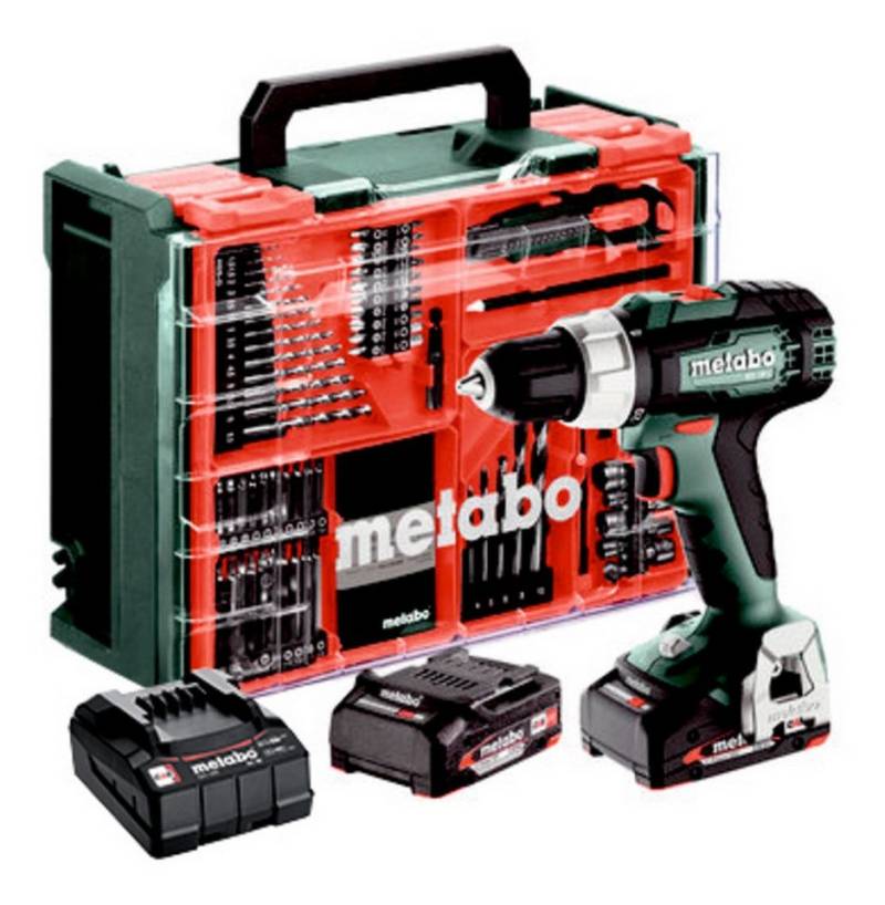 metabo Akku-Bohrschrauber BS 18 L Set, 18 V, Mobile Werkstatt 2 x 2 Ah LiHD im Kunststoffkoffer von metabo