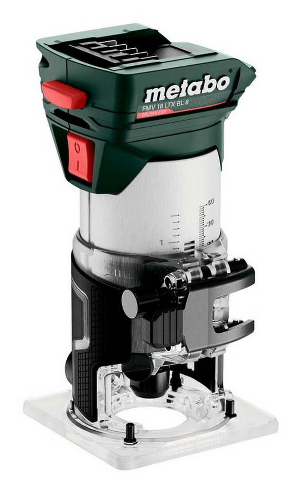 metabo Akku-Fräse FMV 18 LTX BL 8, 18 in V, Kantenfräse Ohne Akku in metaBOX 145 L von metabo