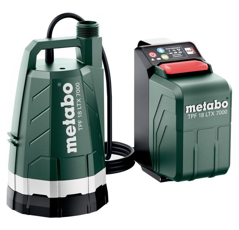 metabo Akku-Gartenpumpe TPF 18 LTX 7000 solo - Akku Klarwasser-Tauchpumpe - grün/schwarz metabo Akku-Gartenpumpe TPF 18 LTX 7000 solo - Akku Klarwasser-Tauchpumpe - grün/schwarz von metabo