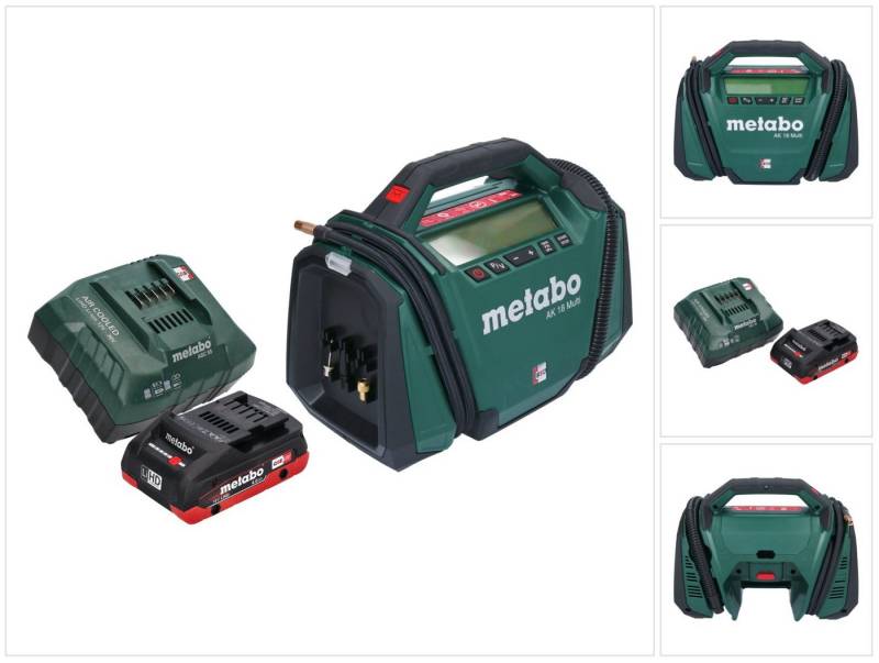 metabo Akku-Handkompressor AK 18 Multi Akku Kompressor 18 V 11 bar + 1x Akku 4,0 Ah + Ladegerät von metabo