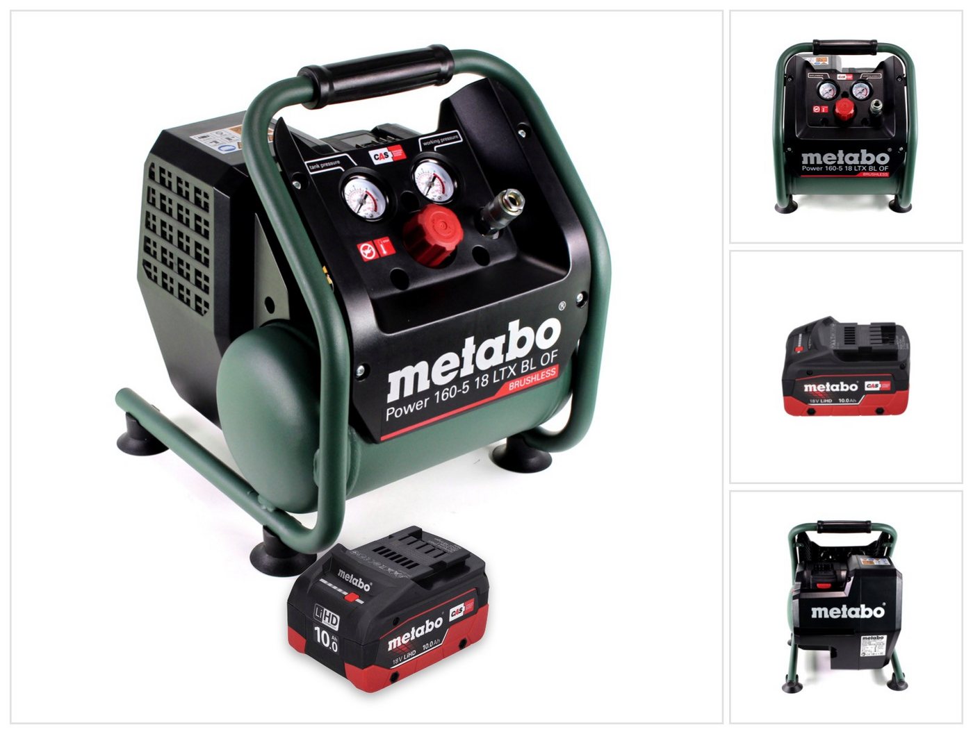 metabo Akku-Handkompressor Power 160-5 18 LTX BL OF Akku Kompressor 18 V 8,0 bar Brushless + 1x von metabo