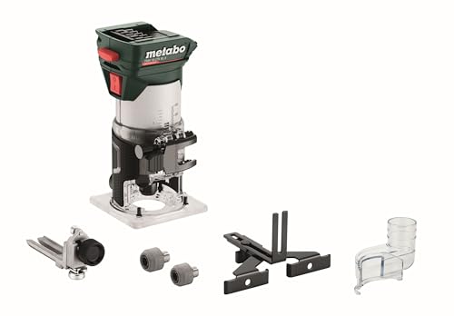 metabo Akku-Kantenfräse FMV 18 LTX BL 8-18V, Brushless-Motor, 4800-29000 U/min, 6/8 mm Spannzange, präzise Tiefeneinstellung, ergonomisch - für Holz und holzähnliche Werkstoffe von metabo