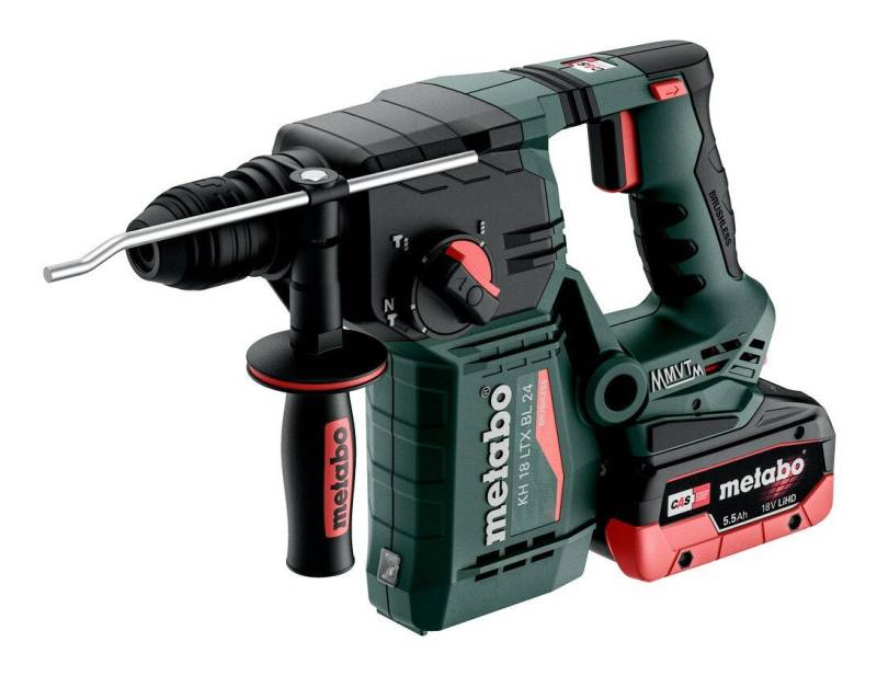 metabo Akku-Kombibohrhammer KH 18 LTX BL 24, 18 V, max. 1280 U/min, Hammer 2 x 5,5 Ah LiHD in MetaBox von metabo