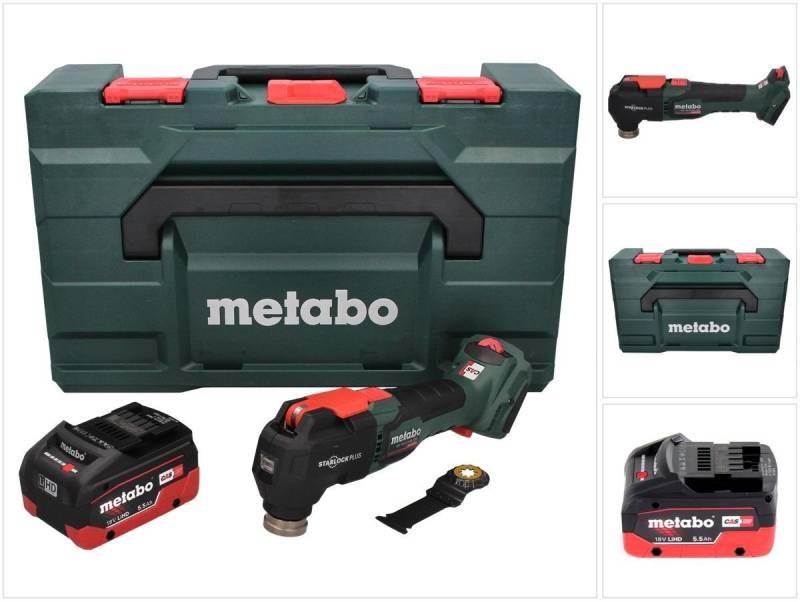 metabo Akku-Multifunktionswerkzeug MT 18 LTX BL QSL Akku Multitool 18 V Brushless Starlock Plus + 1x Akk von metabo