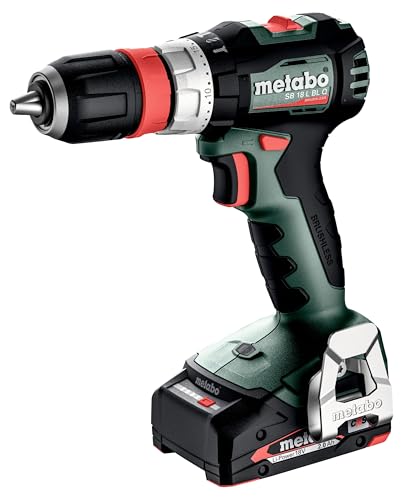 metabo Akku-Schlagbohrschrauber SB 18 L BL Q - 18 V, 65 Nm - LED-Arbeitslicht, kompakt & leistungsstark für Bohren und Schrauben in Holz, Stahl und Mauerwerk - Inkl. 2 Akkus 2.0 Ah, Ladegerät, metaBOX von metabo