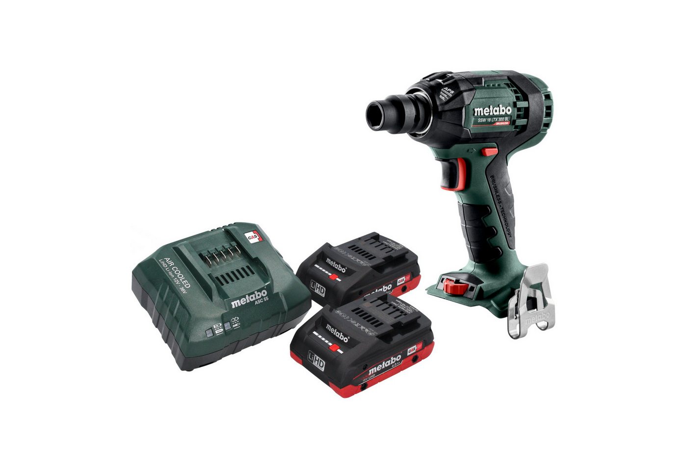 metabo Akku-Schlagschrauber SSW 18 LTX 300 BL 18 V 300 Nm 1/2" + 2x LiHD Akku 4,0 Ah + Lader metabo Akku-Schlagschrauber SSW 18 LTX 300 BL 18 V 300 Nm 1/2" + 2x LiHD Akku 4,0 Ah + Lader von metabo