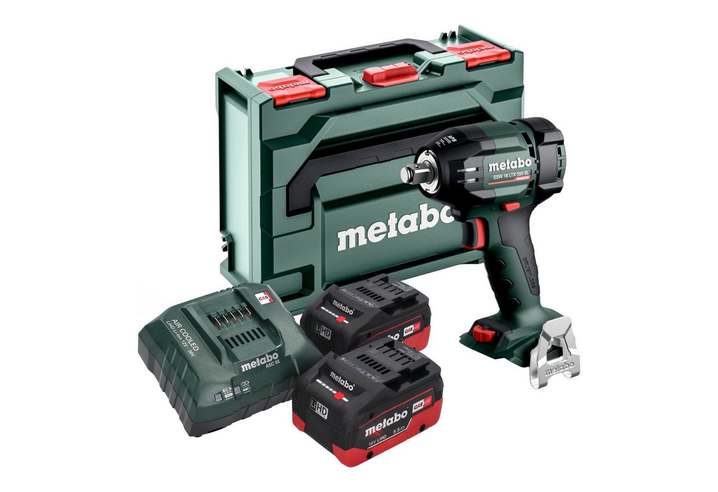 metabo Akku-Schlagschrauber SSW 18 LTX 550 BL 18 V + 2x LiHD Akku 5,5Ah + Ladegerät + metaBOX metabo Akku-Schlagschrauber SSW 18 LTX 550 BL 18 V + 2x LiHD Akku 5,5Ah + Ladegerät + metaBOX von metabo
