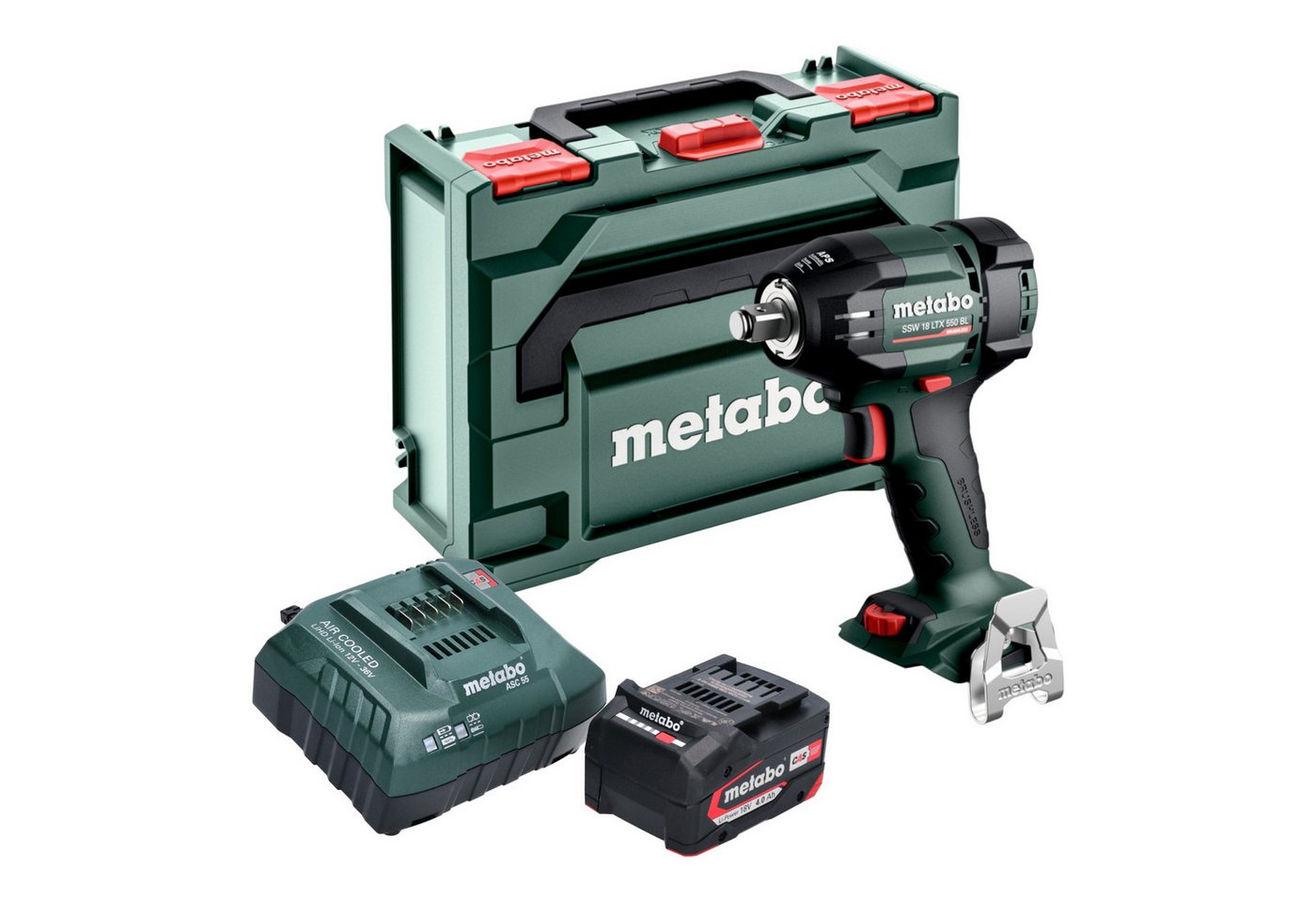 metabo Akku-Schlagschrauber SSW 18 LTX 550 BL 18V 550Nm + 1x Akku 4,0Ah + Ladegerät + metaBOX metabo Akku-Schlagschrauber SSW 18 LTX 550 BL 18V 550Nm + 1x Akku 4,0Ah + Ladegerät + metaBOX von metabo