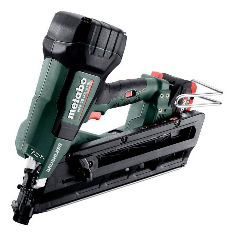 metabo Akku-Stauchkopfnagler NFR 18 LTX 90 BL, 18 in V, Nagler 2 x 4 Ah LiHD in metaBox 340 von metabo