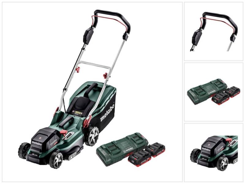 metabo Akkurasenmäher RM 36-18 LTX BL 36 Akku Rasenmäher 36 V (2x 18 V) LTX Brushless + 2 von metabo