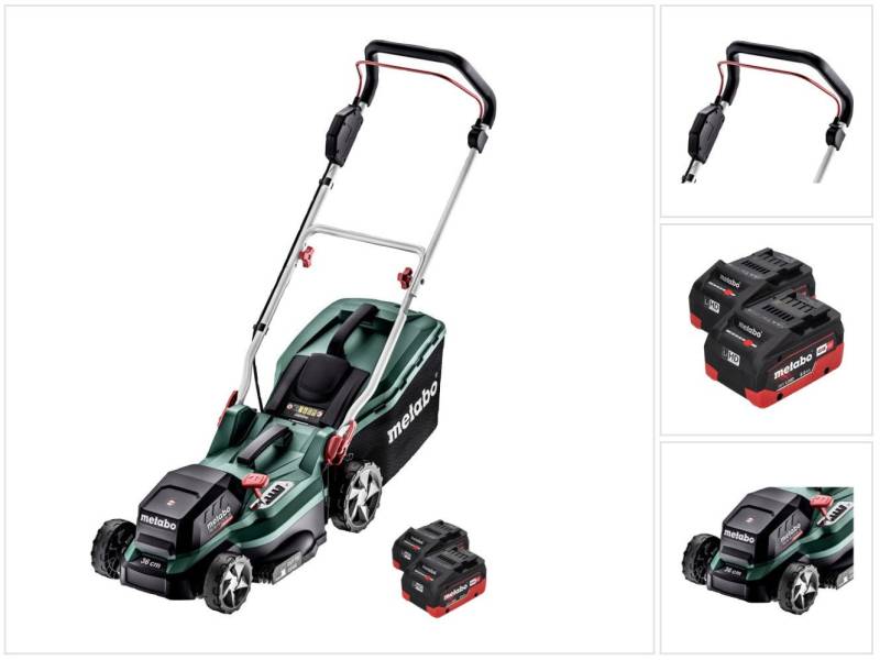 metabo Akkurasenmäher RM 36-18 LTX BL 36 Akku Rasenmäher 36 V (2x 18 V) LTX Brushless + 2 von metabo