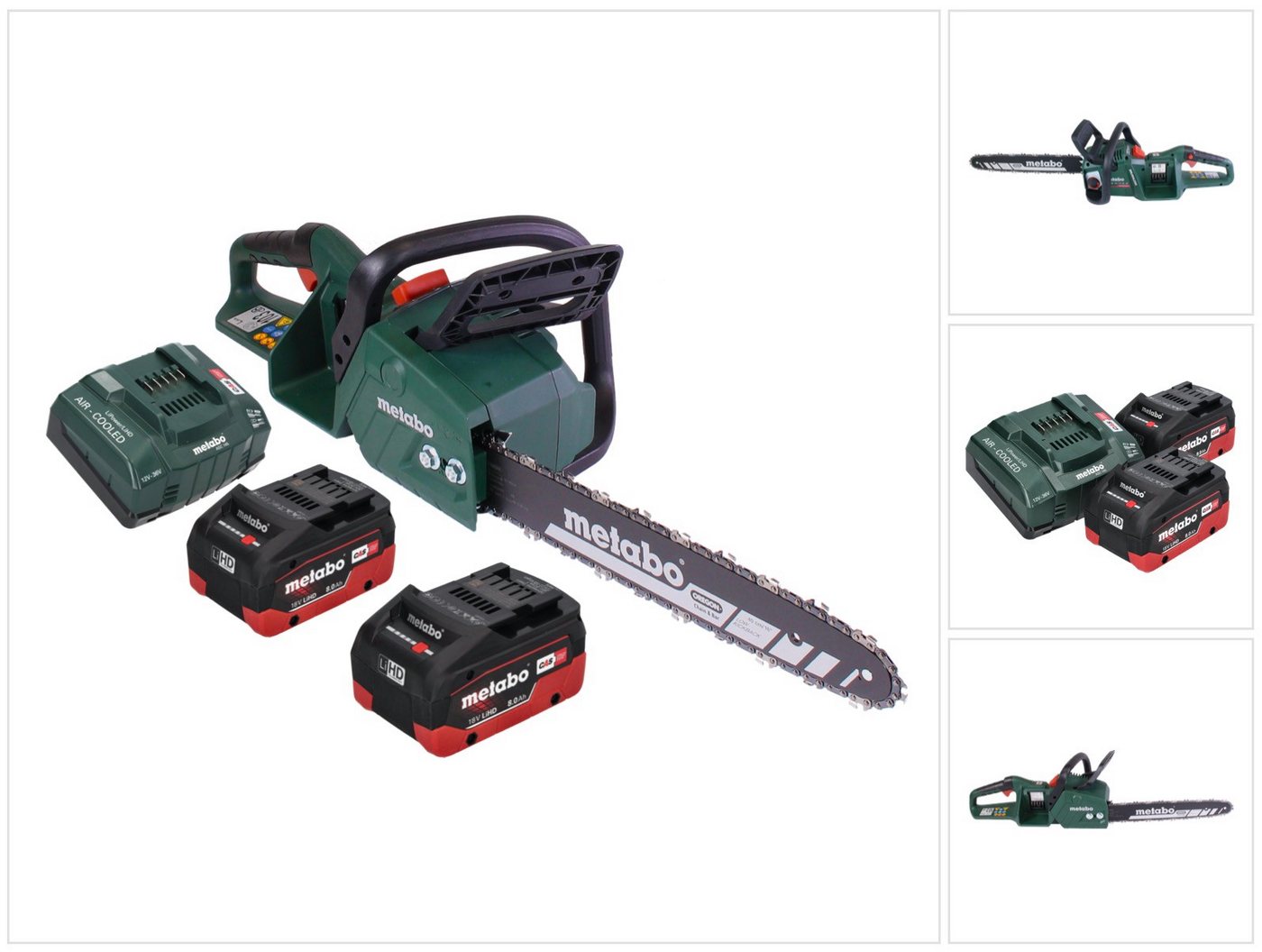 metabo Benzin-Kettensäge MS 36-18 LTX BL 40 Akku Kettensäge 36 V (2x 18 V) 40 cm 22 m/s Brus von metabo