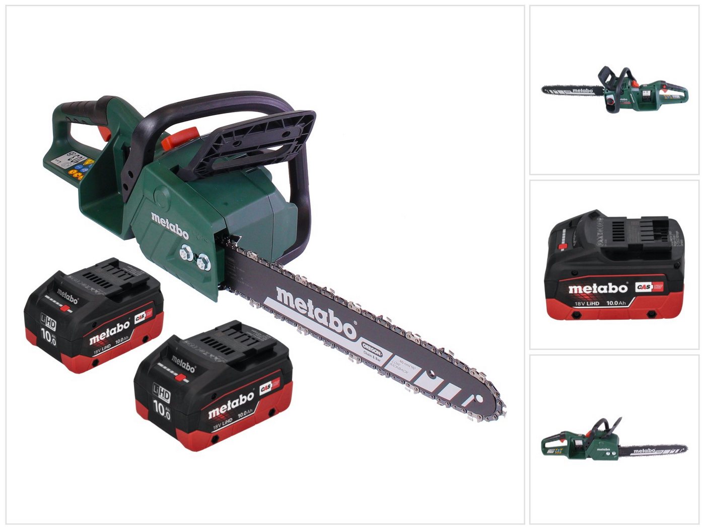 metabo Benzin-Kettensäge MS 36-18 LTX BL 40 Akku Kettensäge 36 V (2x 18 V) 40 cm 22 m/s Brus von metabo