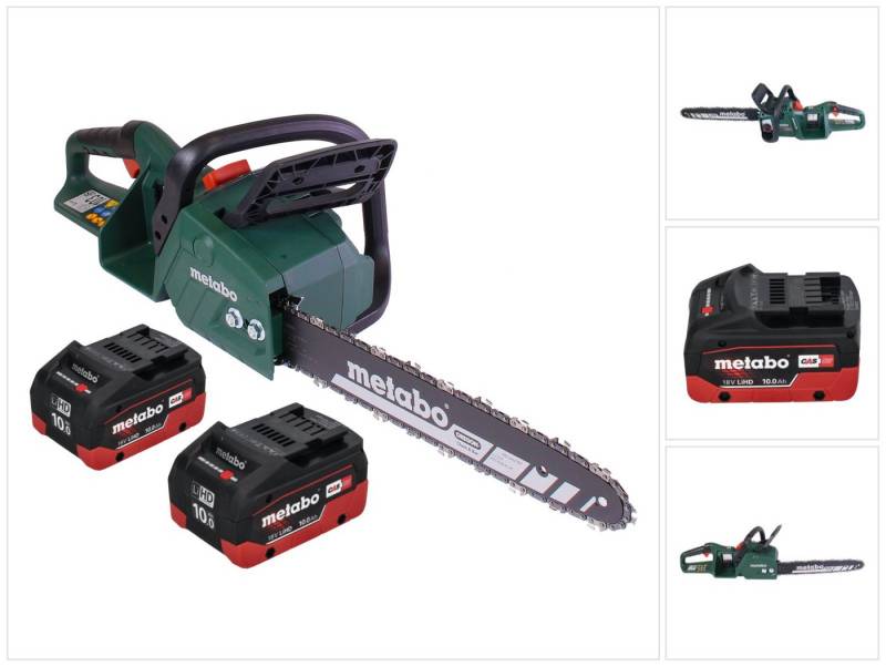 metabo Benzin-Kettensäge MS 36-18 LTX BL 40 Akku Kettensäge 36 V (2x 18 V) 40 cm 22 m/s Brus von metabo