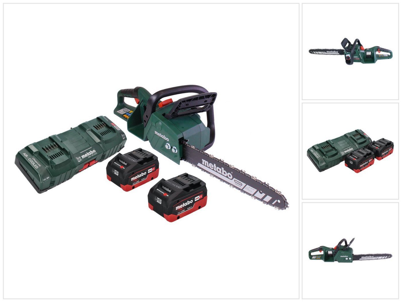 metabo Benzin-Kettensäge MS 36-18 LTX BL 40 Akku Kettensäge 36 V (2x 18 V) 40 cm 22 m/s Brus von metabo